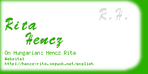 rita hencz business card